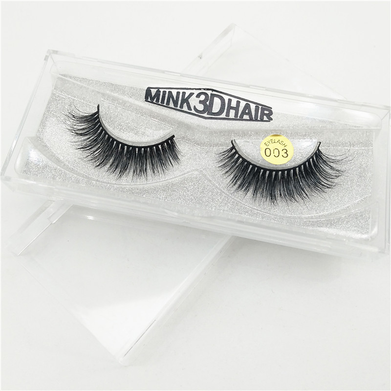 003 Mink Hair False Eyelashes 3D Handmade Eye Tail Pull Long Natural Long Student Plain Eyelash