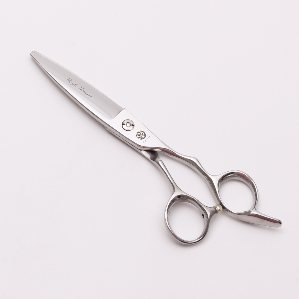 专业紫龙美发剪刀胖胖剪柳叶剪大头剪微锯齿防滑剪6寸理发剪刀