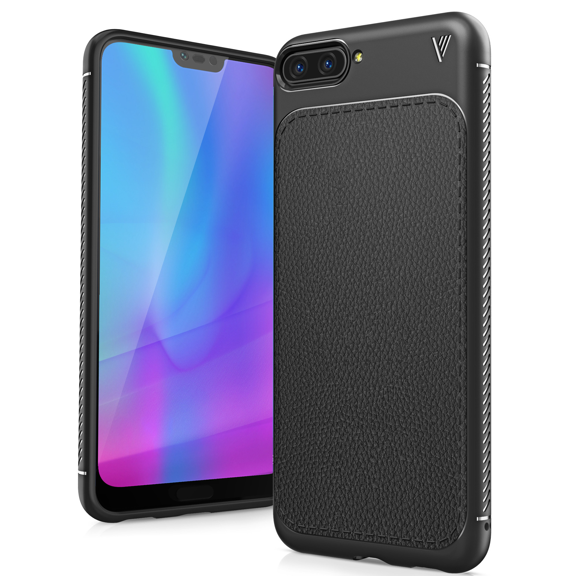 华为荣耀10 手机壳适用于 huawei honor 10 荔枝纹tpu手机壳 防摔