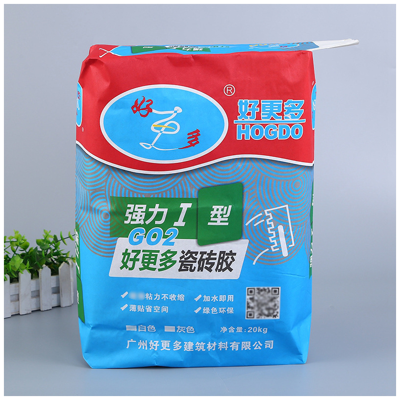 批发瓷砖胶包装袋定做阀口纸塑复合袋粘结剂腻子粉包装袋建材袋子