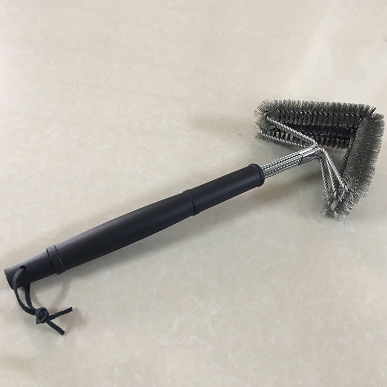 直销18寸三头钢丝刷头烧烤刷清洁刷清洁刷油烟机灶台去污刷