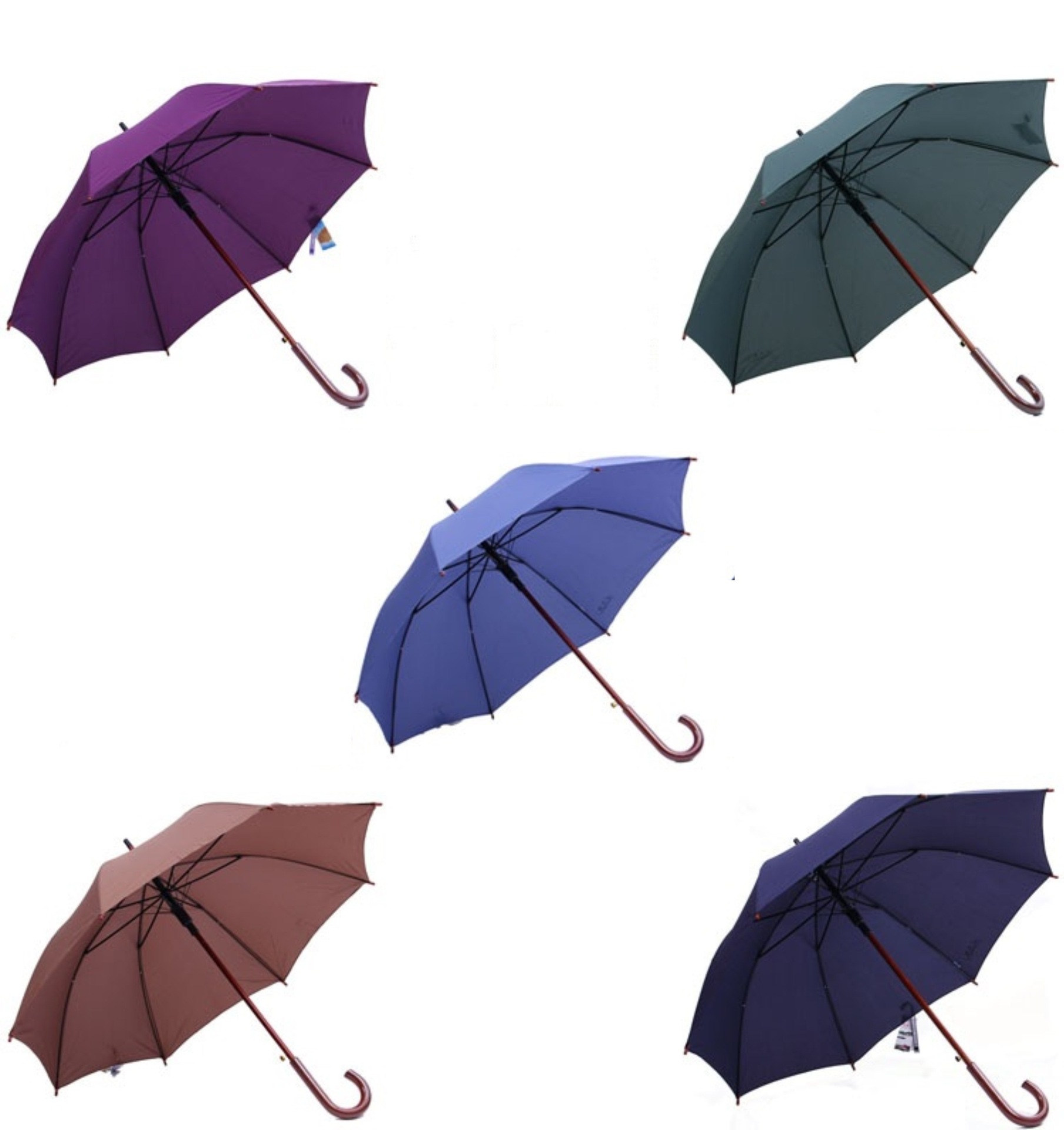 天堂伞定制广告伞印字定做可印刷logo实木纯色长柄男女商务晴雨伞