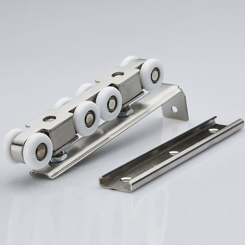 不锈钢推拉门实木移门轨道吊轮滑轮推拉门移门吊滑重型滑轮8轮