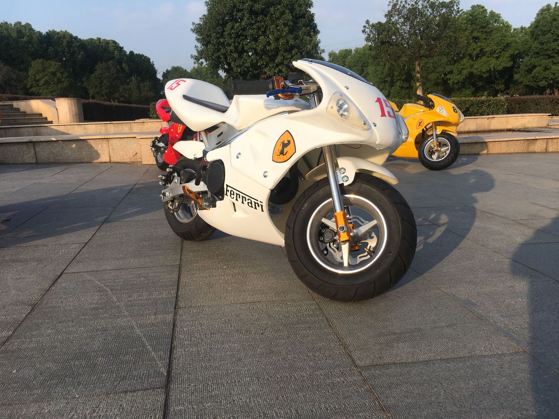 带灯款 新款小型摩托车迷你小跑车小摩托车49cc成人汽油儿童 代发