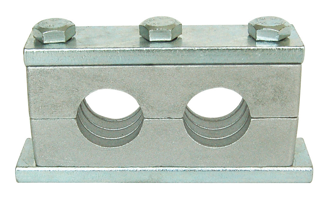 批量供应西德福标准重型双联铝合金管夹,双联双层铝合金管夹