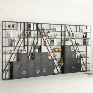 简约现代铁艺隔断置物架创意书柜物品摆件办公室收纳柜子厂家直销