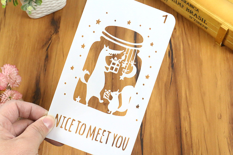 a6场景绘画模板diy手工画板相册手账模板尺镂空手抄报绘画模板尺