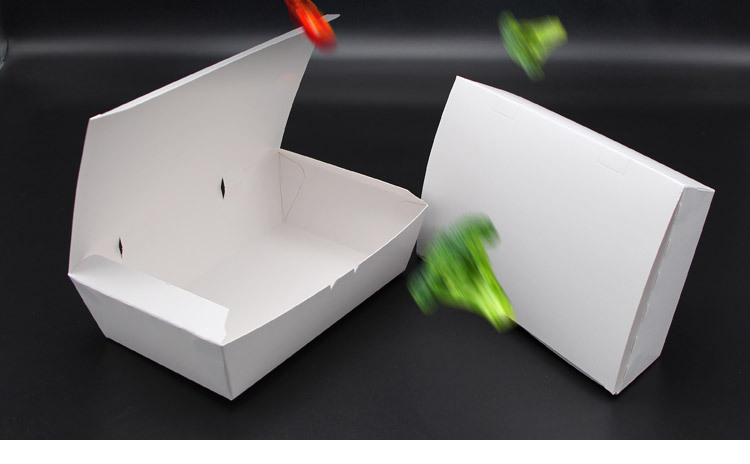 淋膜纸盒食品包装加大号白卡纸餐盒定制快餐打包外卖便当