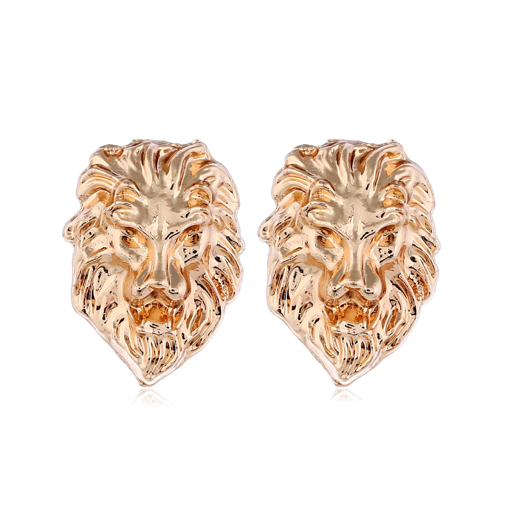 潮流欧美宫廷西服衬衫金属合金锆石滴油镶钻高档个性狮子头胸针