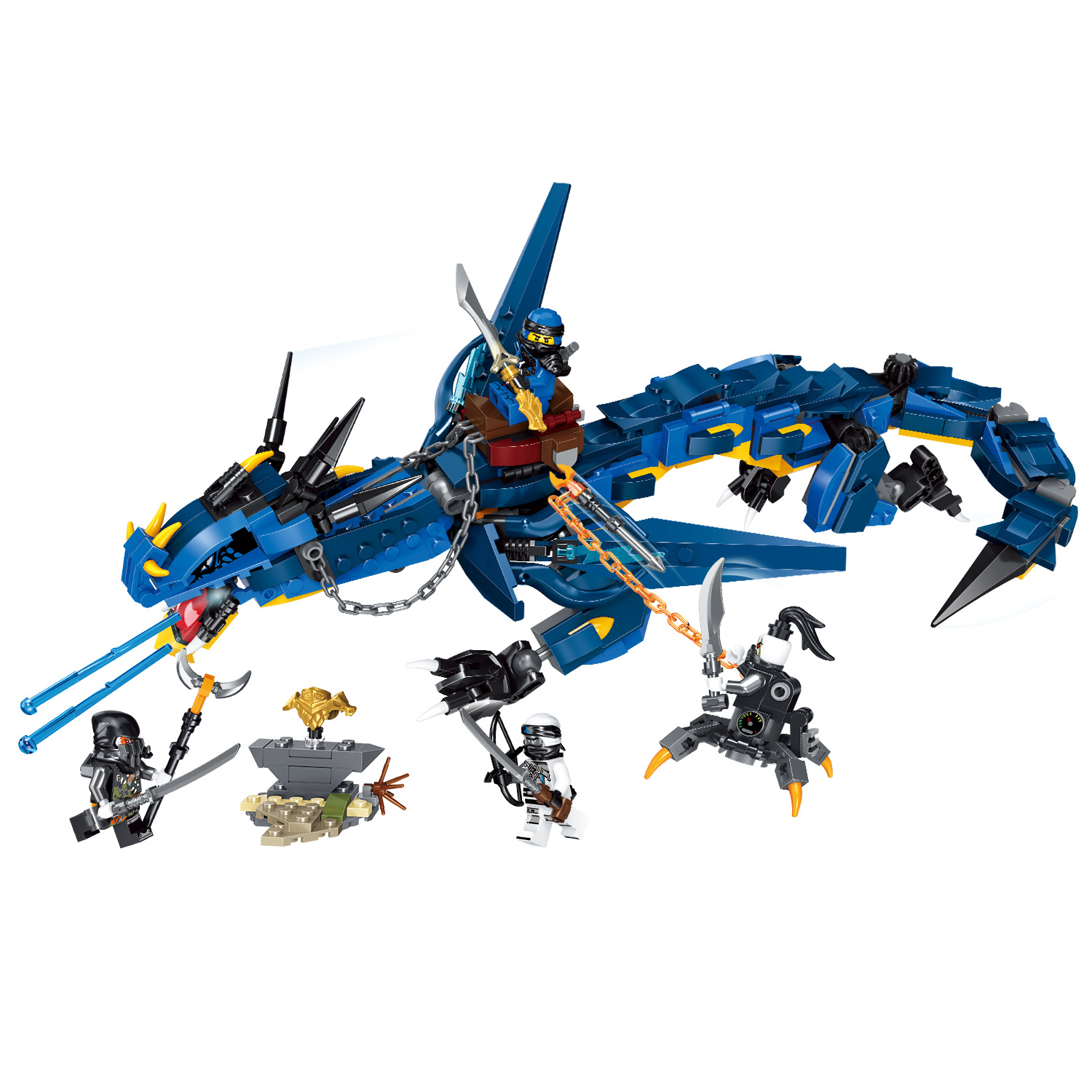 乐多76035雷电暴风神龙幻影忍者机甲diy模型拼装积木玩具兼容乐高