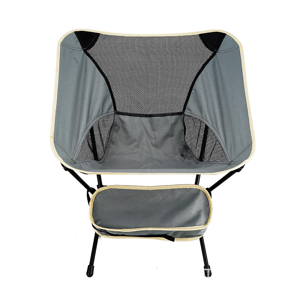 厂家定做户外可折叠铁管沙滩椅超轻露营太空椅便捷钓鱼月亮椅子