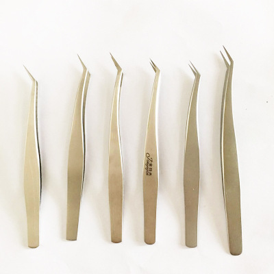 嫁接睫毛镊子 精密镊子 种植睫毛金羽夹开花镊子海豚夹工具批发