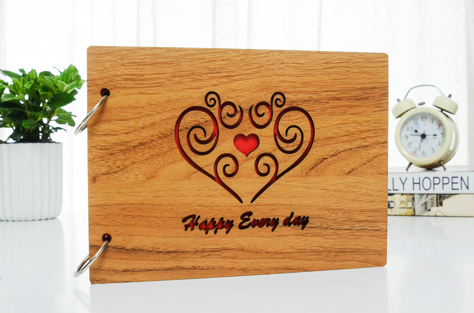 韩国创意纪念diy相册 礼品活页相册定制礼品赠品相簿 8寸木质相册