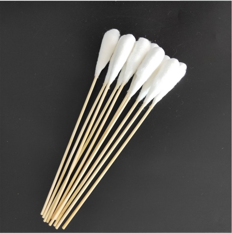 医用一次性无菌棉签消毒妇科专用脱脂大头长棉签敷药木棉棒签20cm