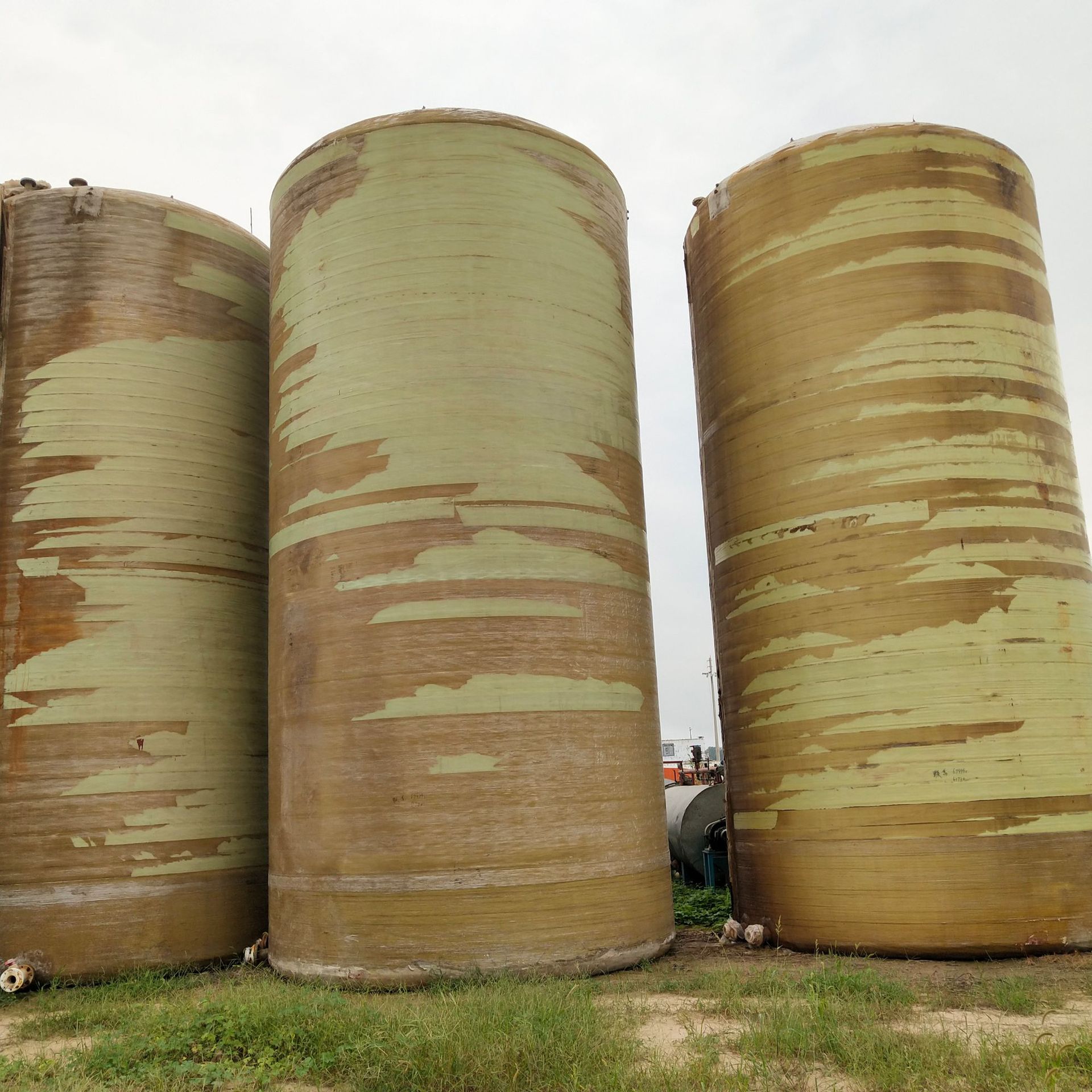 出售30立方玻璃钢卧式盐酸碱化学储罐立式耐腐蚀液体硫酸储罐