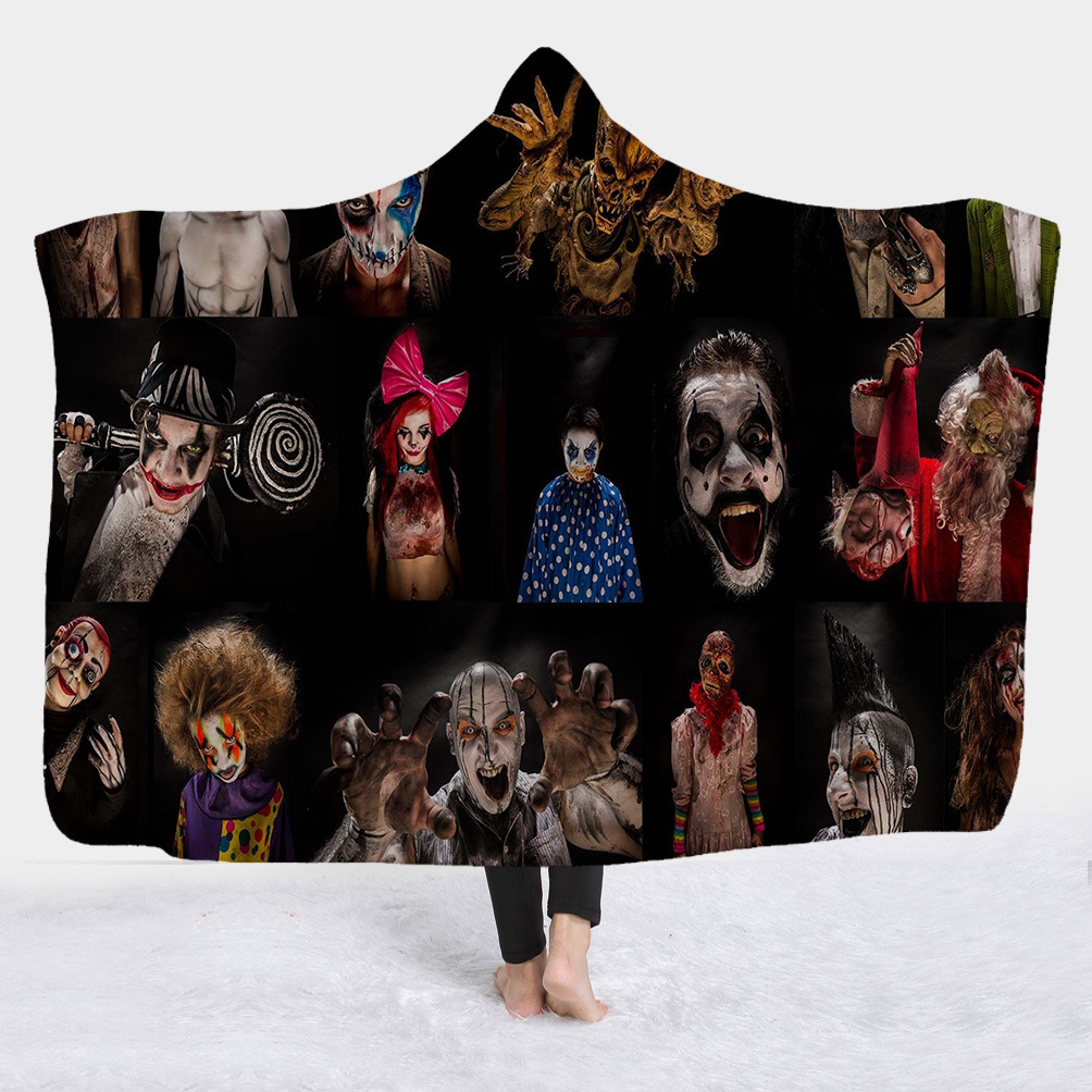 New Hooded Blanket Cloak Wizard Hat Blanket Children's Blanket Nap Blanket Hooded Blanket Horror Movie Series