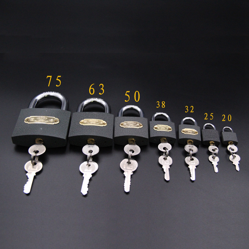 登峰挂锁锁具橱柜仓库锁头房门铁挂锁短钩长梁锁吊扣 互开361-367