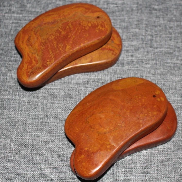 现货圣仁泗水滨砭石 玄黄加厚 大刮痧板