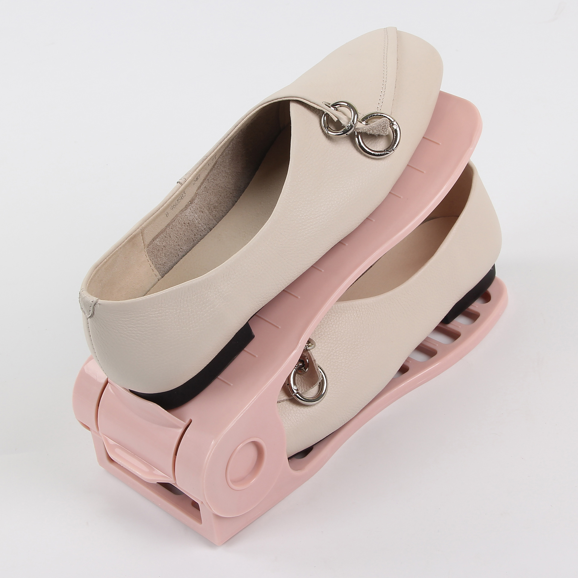 pp塑料简易鞋架 镂空可调节鞋托 北欧色可调节鞋托 厂家直销