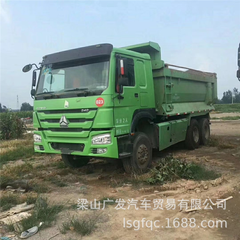 湖北处理二手后八轮翻斗车 国四豪沃渣土运输车 前四后八自卸车