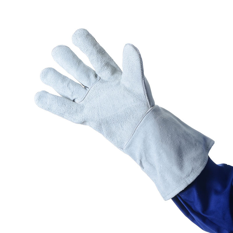 威特仕 10-2112灰色牛二层颈皮斜拇指款 烧焊手套 牛皮手套