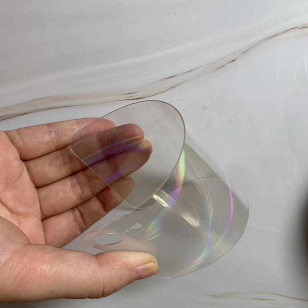 适用于华为p50镭射玻璃壳素材mate40软玻璃p30照图片定制nova8pro