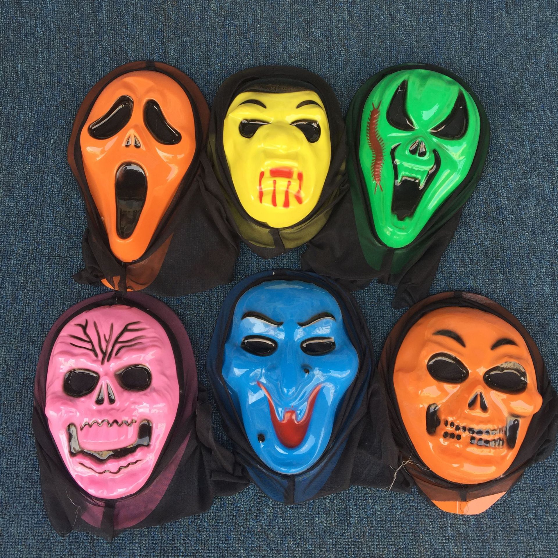 万圣节面具 彩色鬼脸面具 搞怪面具 旅游工艺品庙会面具