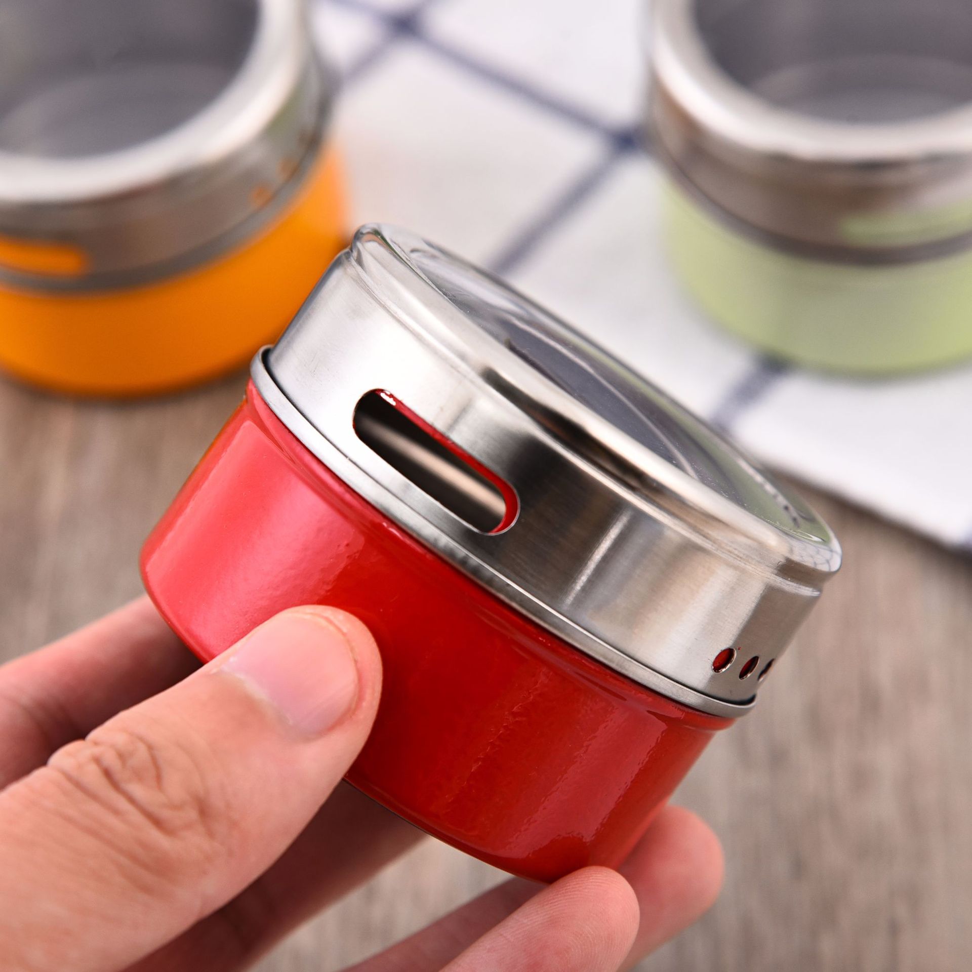 批发不锈钢撒粉器瓶胡椒粉调味罐撒料罐子 可可粉筛旋转调味瓶