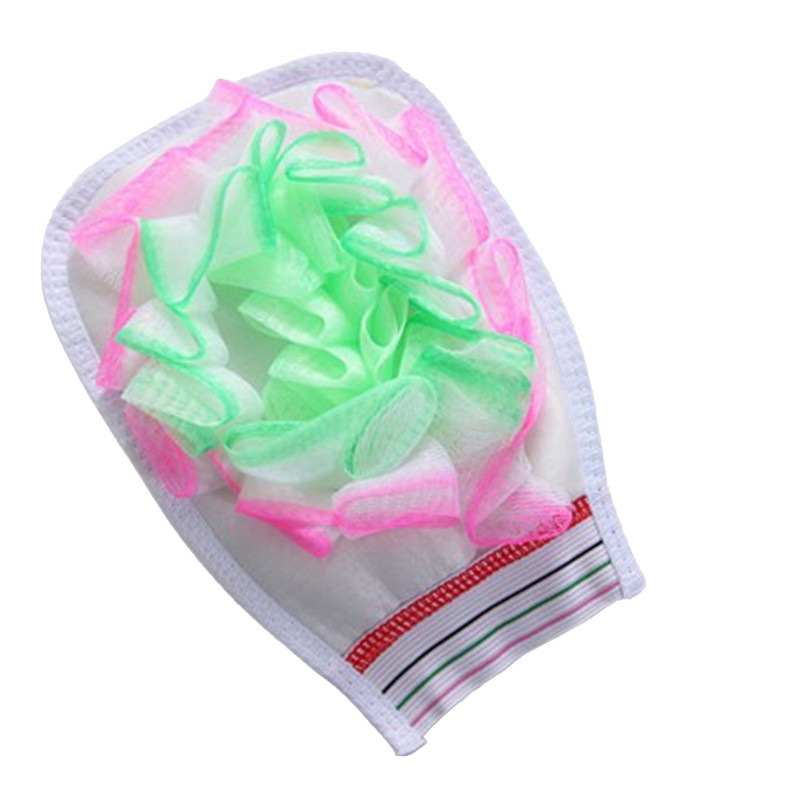 Factory Direct Sales Korean Mesh Sponge Dual-Use Bath Towel Thick Sponge Rub Back Gloves Loofah in Stock Wholesale