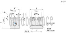 方型固定座组件内置树脂衬套型无油衬套 JFBA6