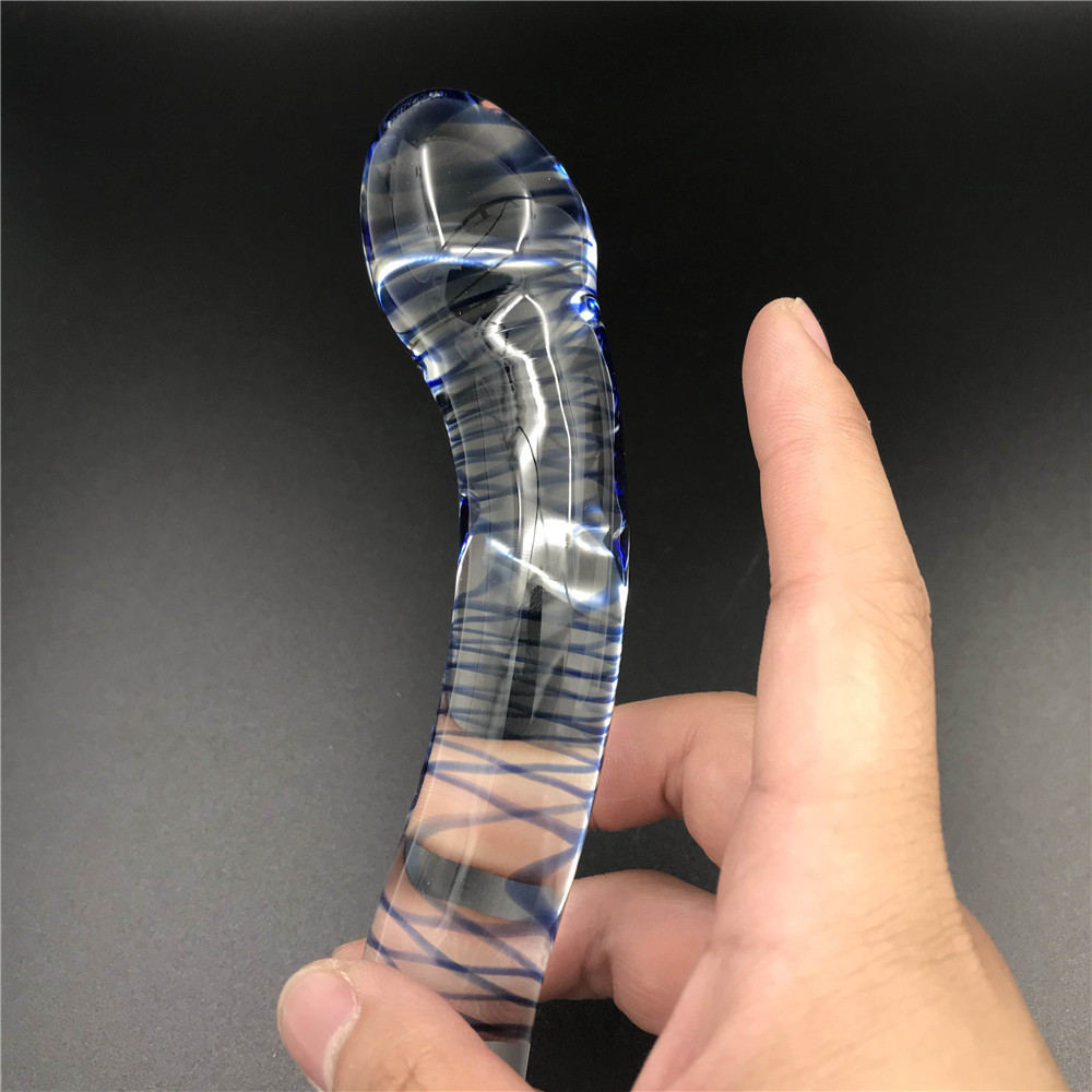 zcz情趣水晶玻璃棒自慰棒后庭塞260