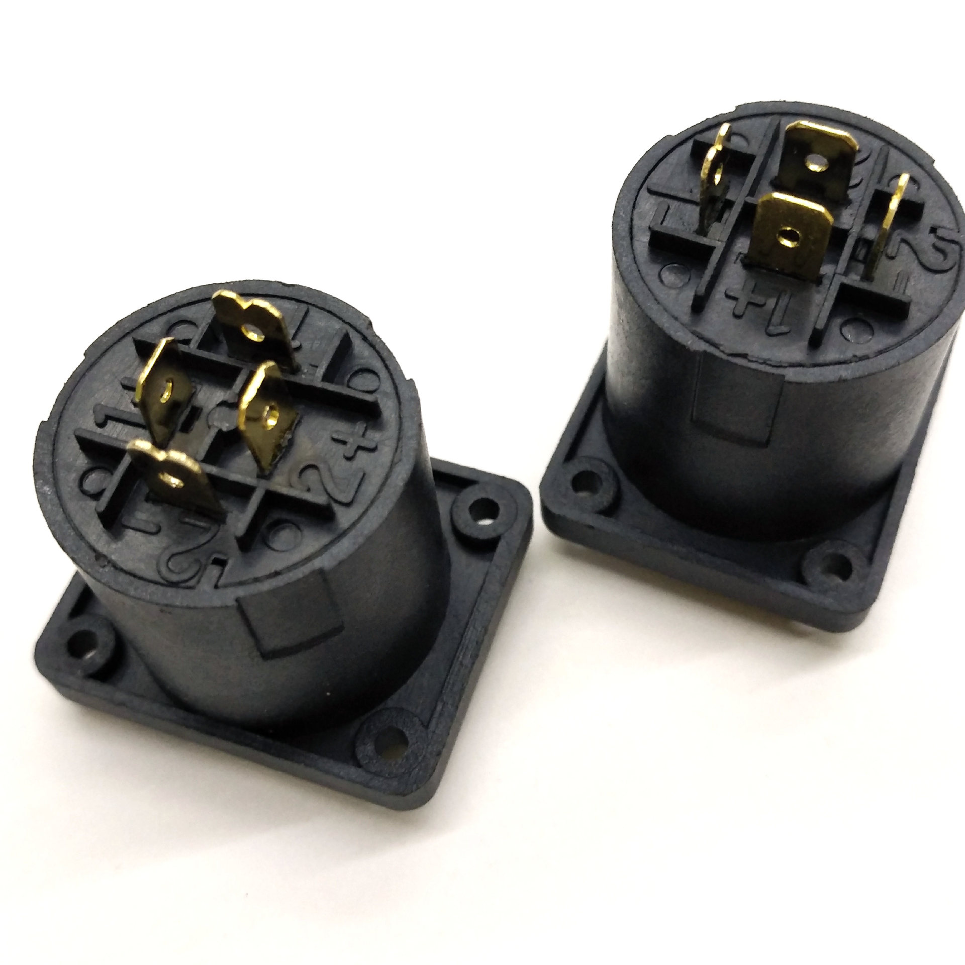 5孔四芯小方座专业插座功放喇叭线音箱线欧姆头座四芯插座