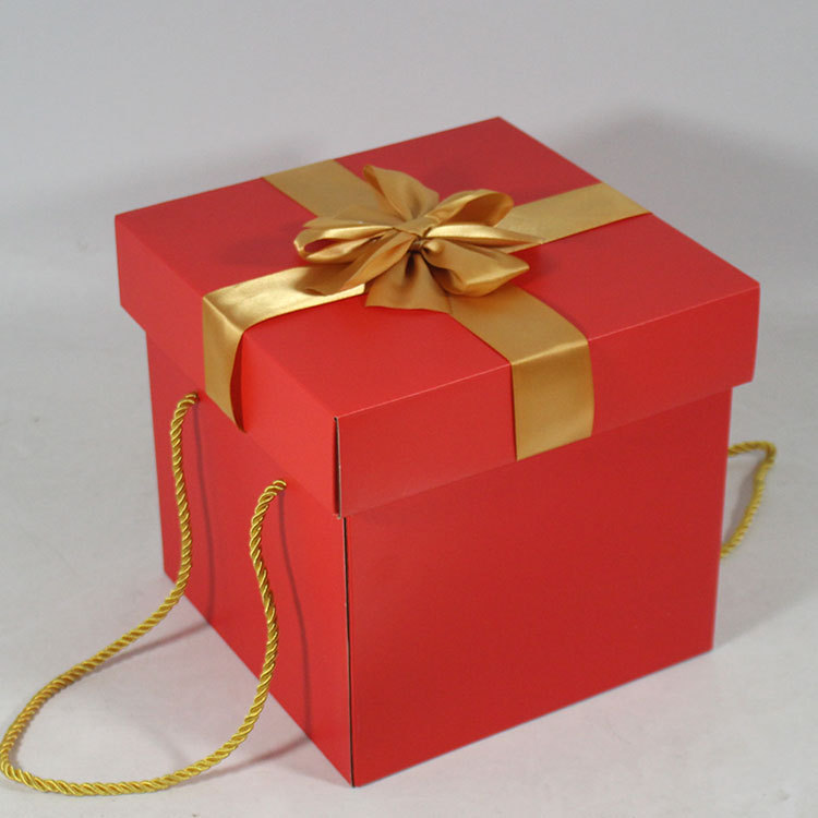 手工喜宴回礼盒大号红色包装盒丝带蝴蝶结喜糖零食盒礼品盒包装