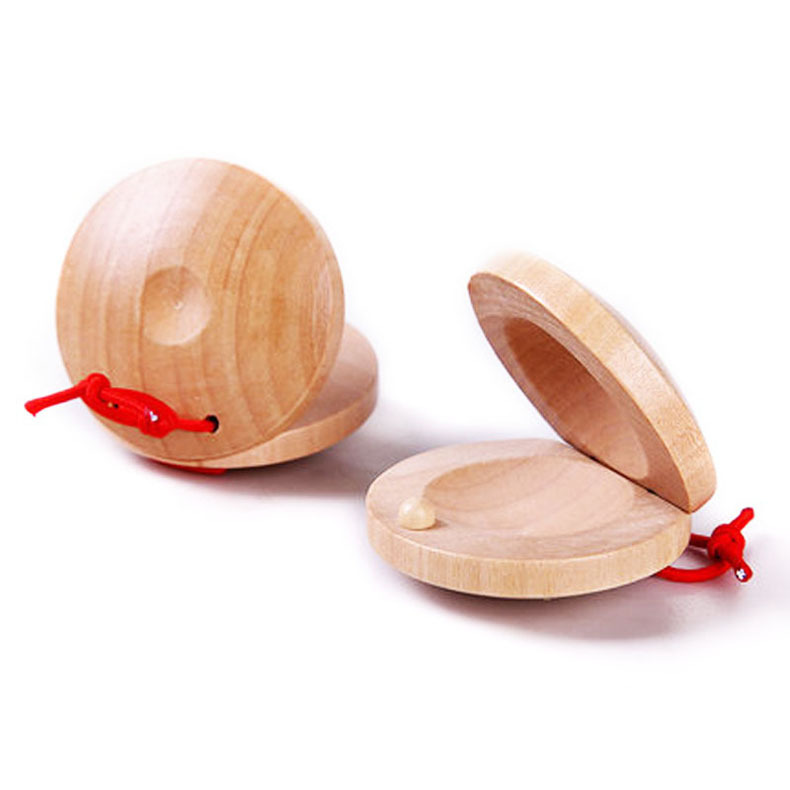 木制奥尔夫打击乐器原色响板圆舞板儿童响板宝宝益智音乐玩具