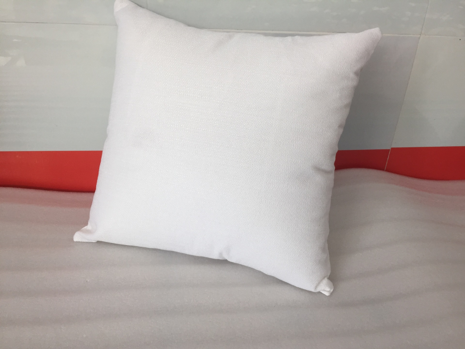 热转印空白棉麻枕套 380g米黄色棉麻枕套 汽车枕套 沙发枕套枕芯-阿里