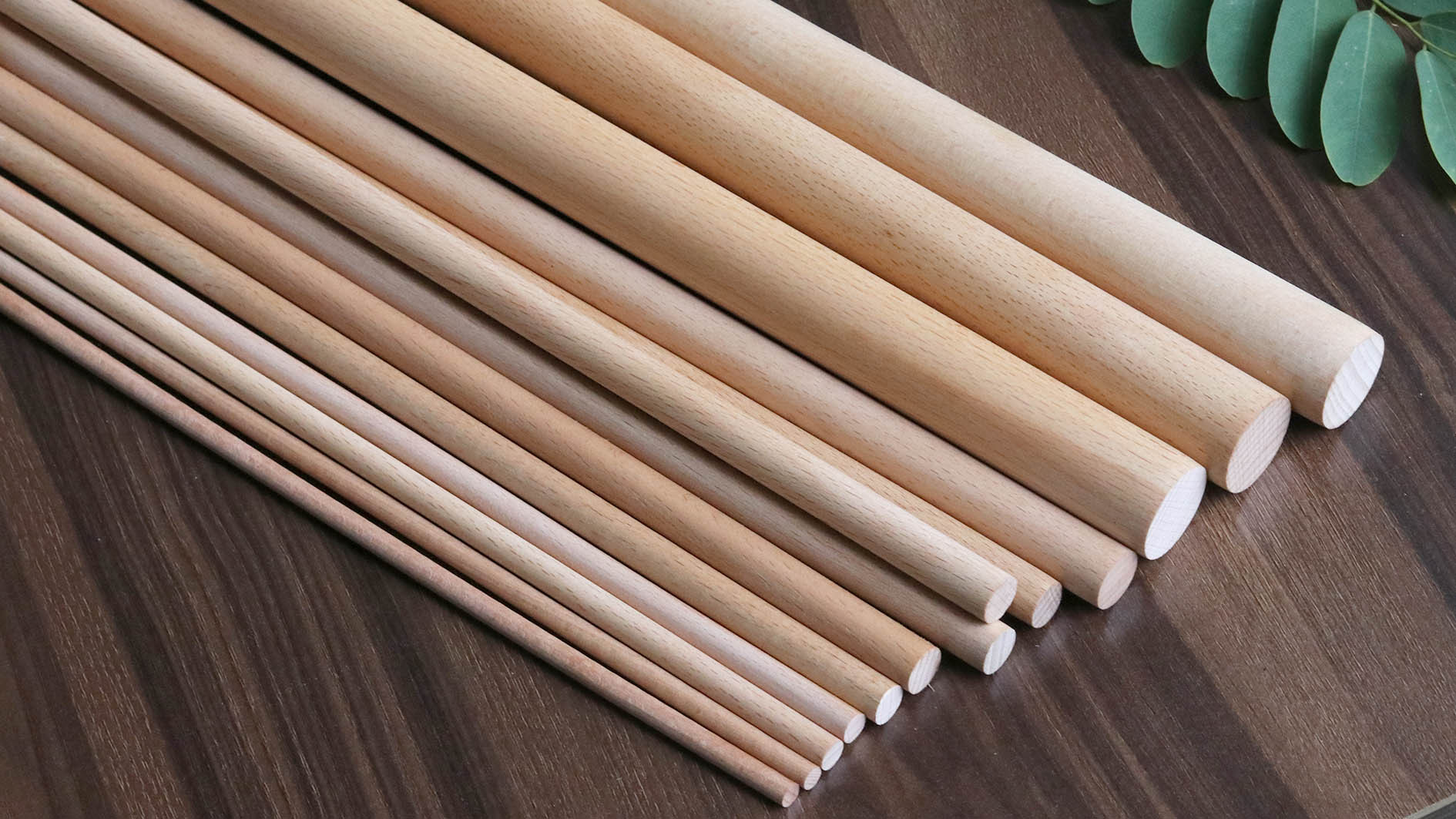 榉木圆木棒diy材料手工圆条无毛刺加工定做木条挂衣木杆圆木棍