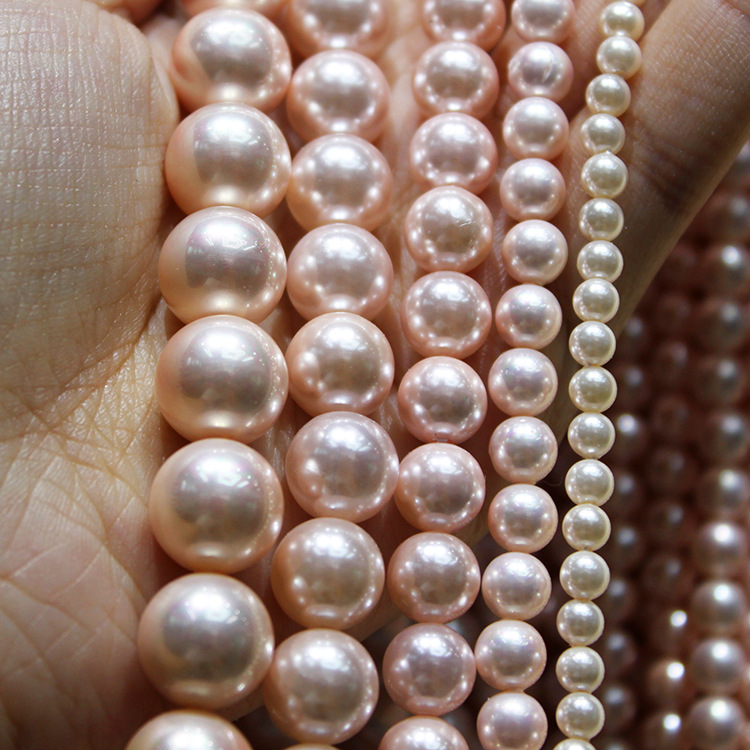 天然南洋贝珠贝宝珠珍珠手工串珠diy散珠佛珠贝壳珍珠材料配件