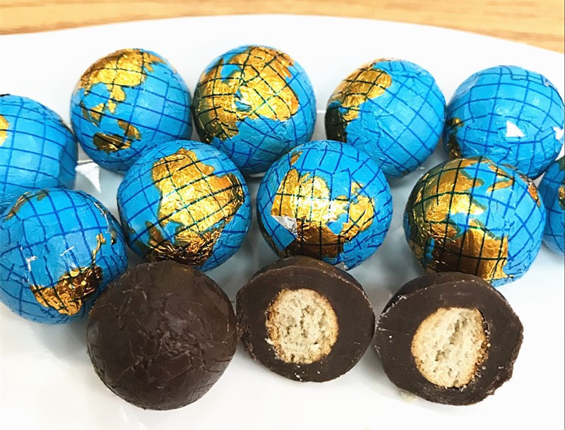 包邮 回味童年散装地球形巧克力5斤约980颗怀旧童年糖果零食