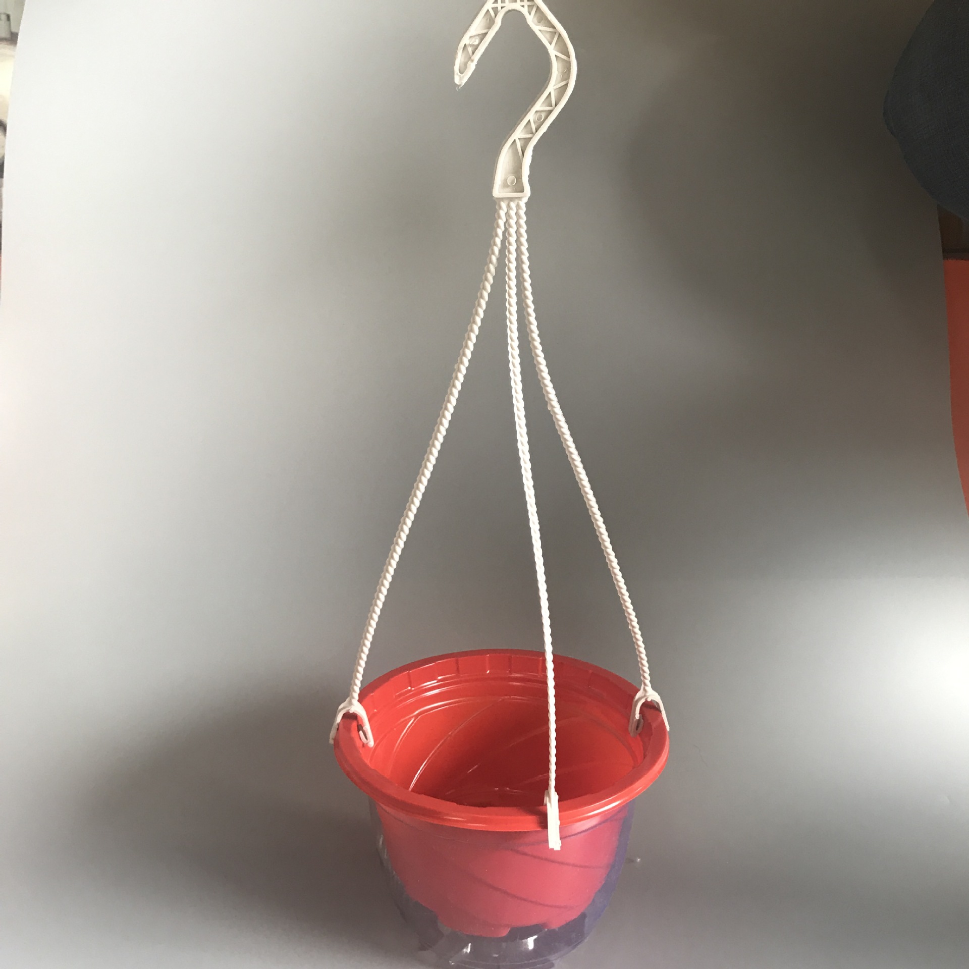 厂家低价批发pet自吸水塑料花盆螺旋透明吊兰盆种植花盆盆景花盆