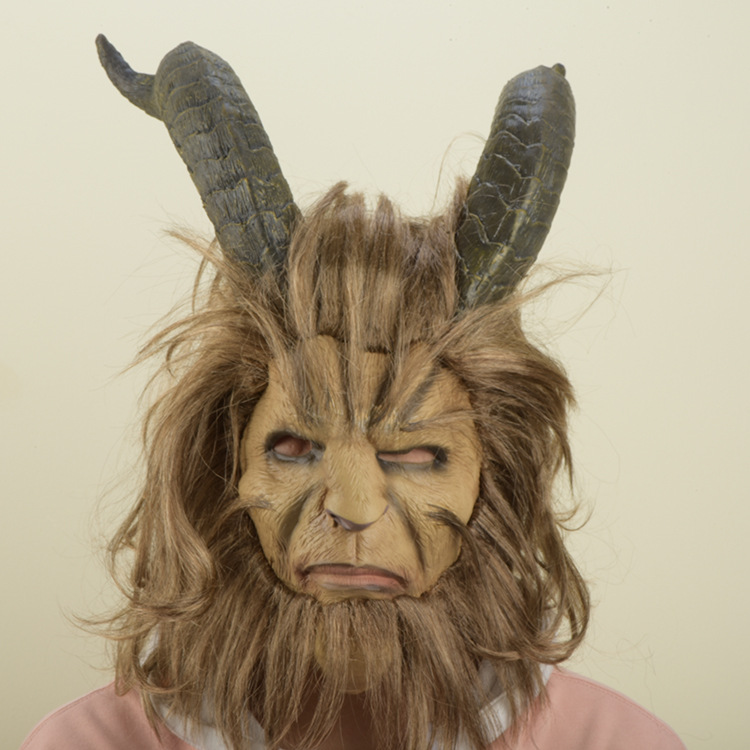 动漫美女与野兽面具头套cosplay 万圣节王子野兽面具-阿里巴巴