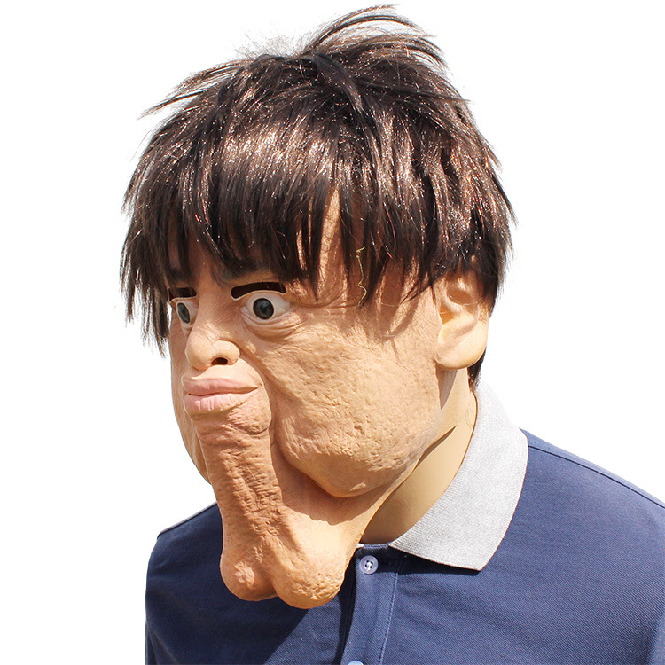 万圣节面具double chin lat化妆舞会搞怪双下巴面具派对partymask