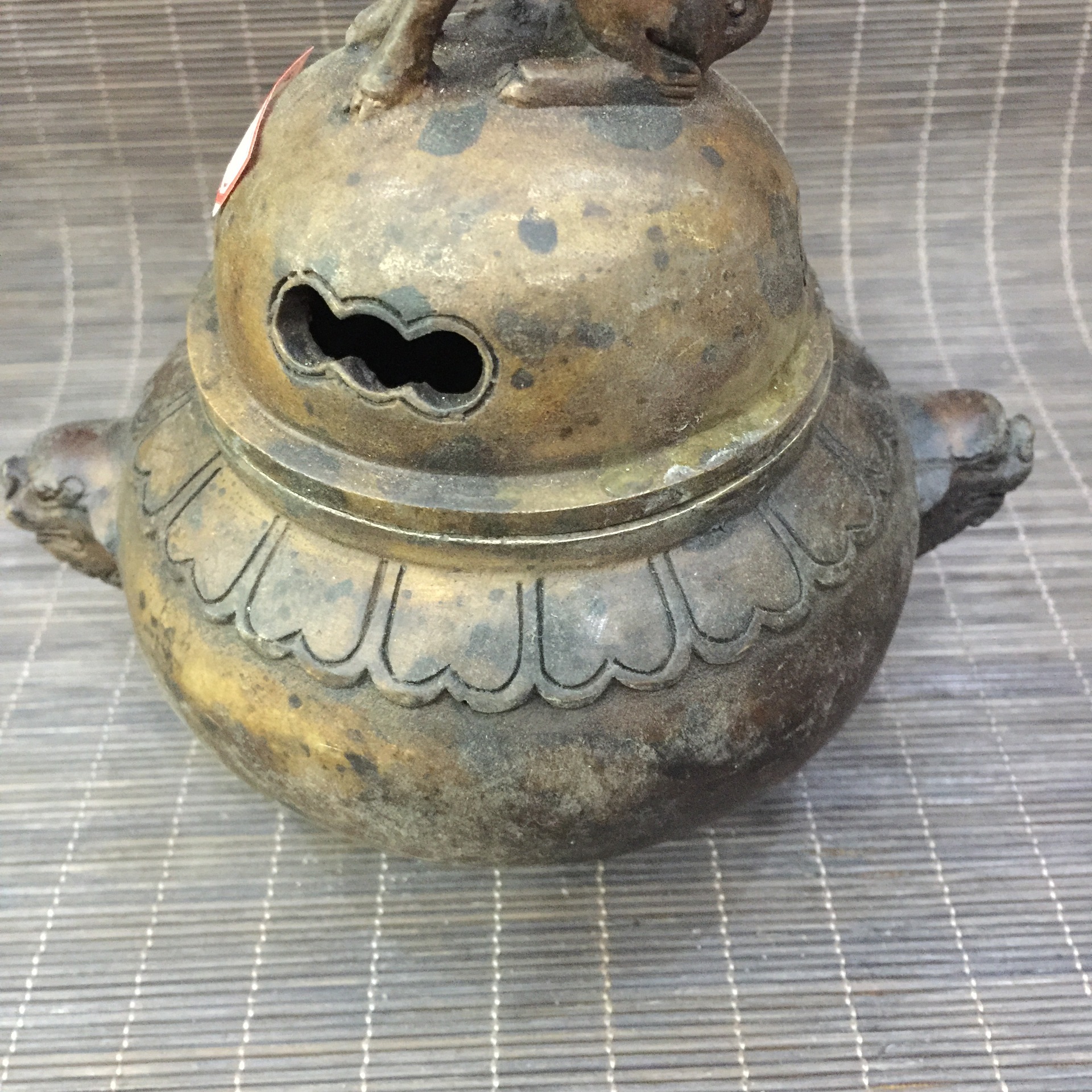 黄铜器龙马精神鼎炉 包浆浓厚做工精湛气势雄伟