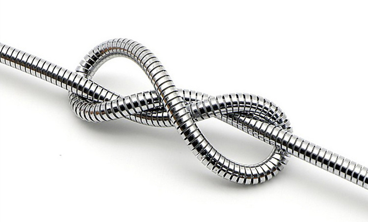 金属弹簧软管数据线铝合金电镀快充线适用安卓苹果type-c接