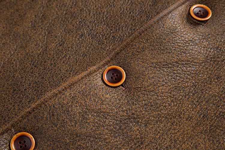 2020新款原生态美裂纹皮羊皮毛一体马甲男士休闲真皮坎肩背心