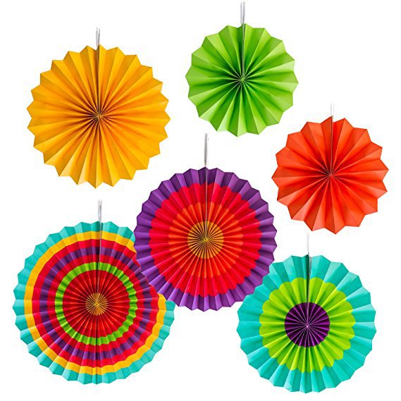 Paper Fan Flower 6 Sets of Paper Fans Wedding Party Card Paper off Paper Fan Flower in Stock