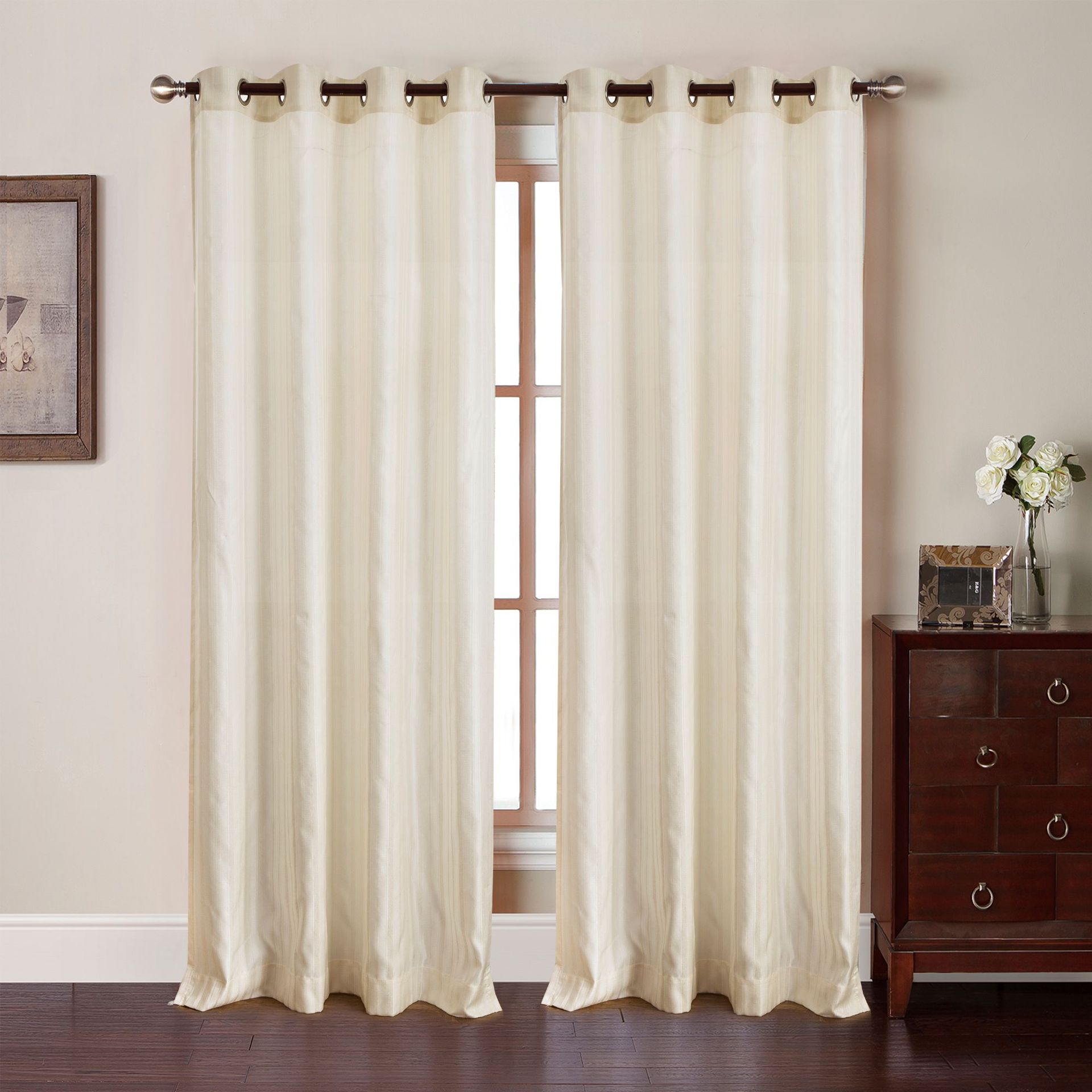 舒为居亚马逊热卖全涤窗帘 db条子窗帘 出口品质可定制