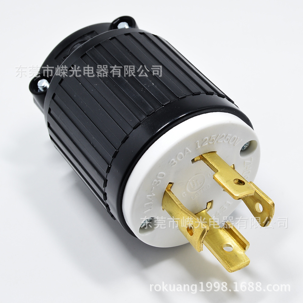 lk-6431美标工业插头l14-30p 30a 125/250v ul发电机医疗器械插头