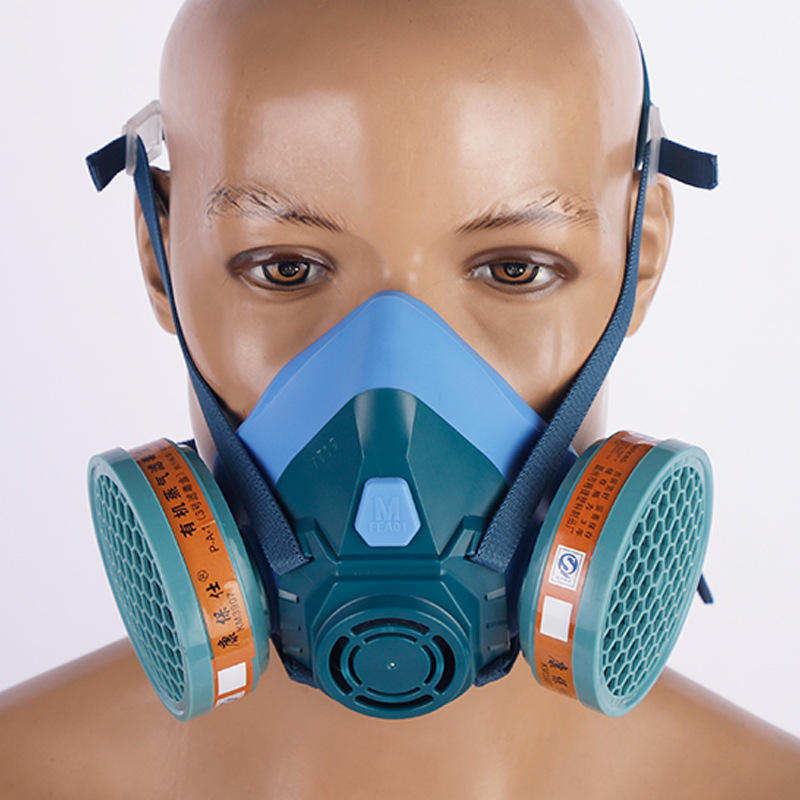 康保仕6021双罐滤盒防毒半面罩喷漆装修防毒面具工业劳保防毒口罩