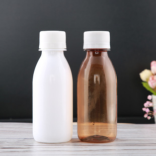 现货供应 pet瓶 100ml 125ml 糖浆瓶 pet塑料瓶 分装空瓶 饮料样