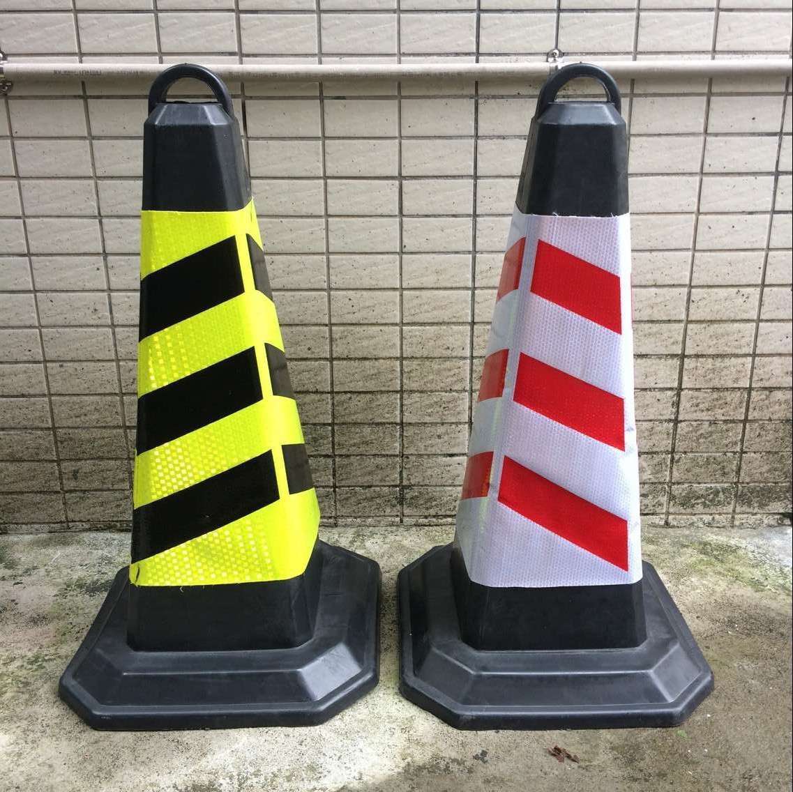70cm橡胶方锥反光路锥隔离墩禁止停车路障警示柱雪糕筒桶交通设施